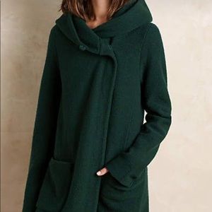 Anthropologie Moth Boiled wool coat